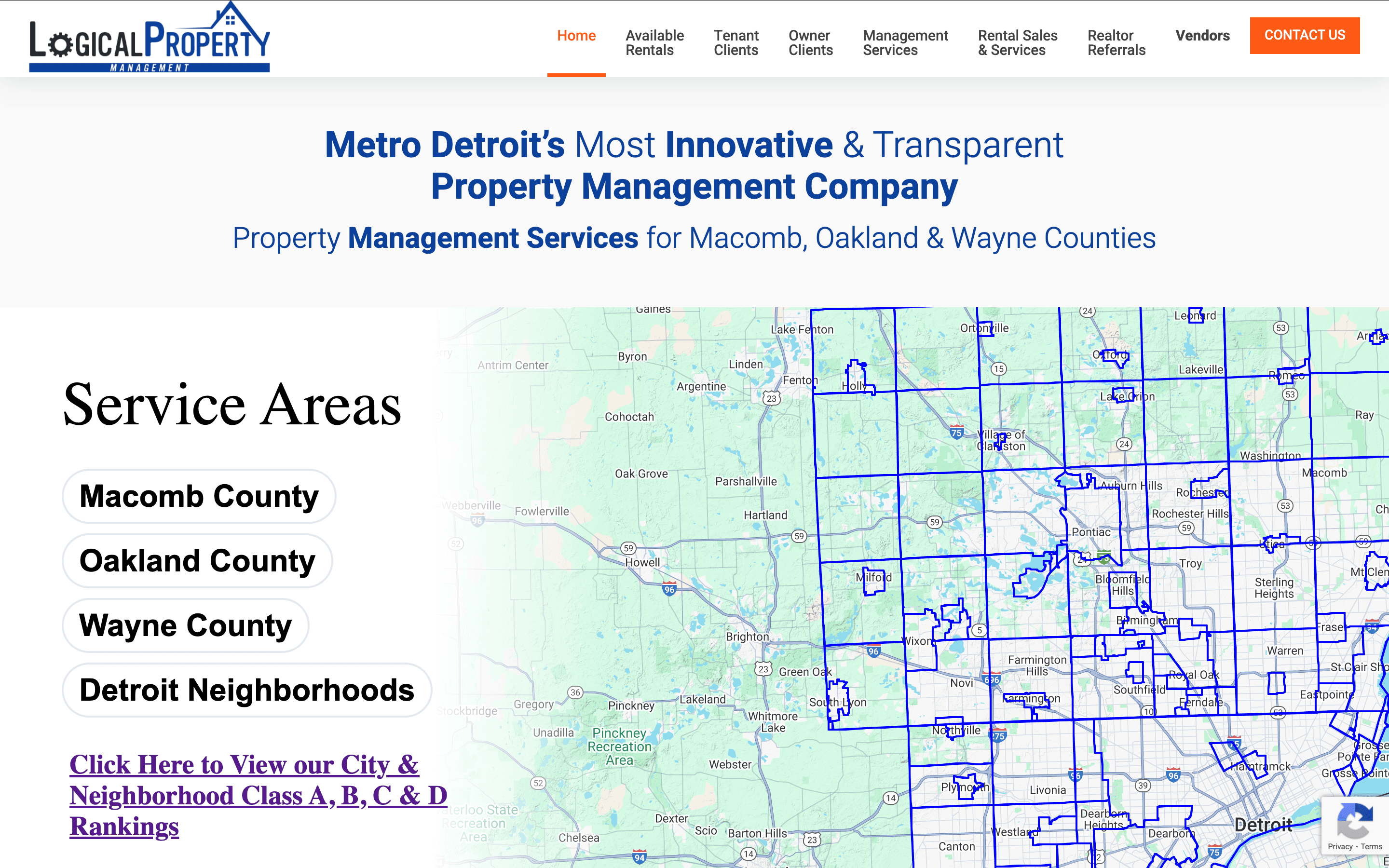 Original homepage design